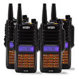 Kit 4 Rádio Comunicador Profissional Resistent Haiz Uv9r 10w