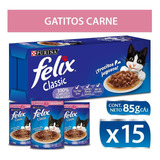 Alimento Húmedo Para Gato Felix® Gatitos Con Carne Sobre 85g