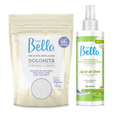 Masc De Porcelana Kit Dolomita Loção Água De Coco Depilbella