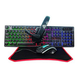 Kit Gamer Pc Teclado Mouse Audifono Mousepad Yelandar Rgb