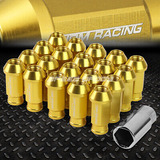 Jdm Open-end Universal Gold 20 Lug Nuts/set+lock Key M12 Ddq