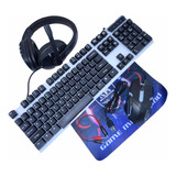 Kit Gamer Teclado Colores, Mouse Y Audifonos Modelo K110