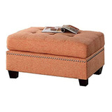 Benzara Bm168670 Polifibra Sofa Seccional Con Otomana Y Coj