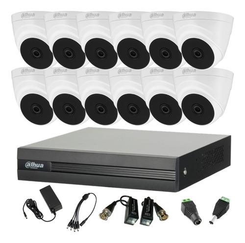 Kit Seguridad Dvr 16 Ch+ 12 Domos Full Hd Interior