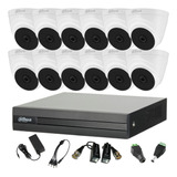 Kit Seguridad Dvr 16 Ch+ 12 Domos Full Hd Interior