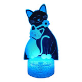 Lámpara Led Ilusión 3d De Animales 7 Colore Integrados