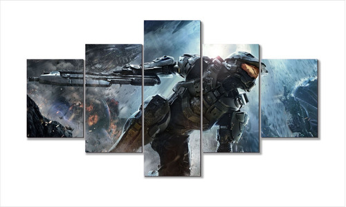 Cuadros Decorativos Halo  5 Piezas 134x72cm