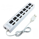 Regua Usb 2.0 Hub 7 Portas Hi-speed 500gb *branco*