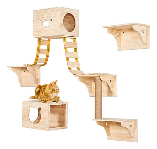 Tinton Life Juego De 9 Escaladores De Madera De Pared Para G