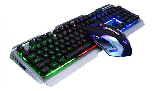 Conjunto De Teclado E Mouse Mecânico Para Jogos Com Fio