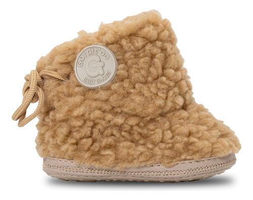 Bota Bebe Beba No Caminante En Corderito Beige Gorditoo 