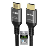 Cable Hdmi 2.1 De 10k 8k 4k 10 Pies Certificado 48gbps 1ms