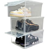 Set X3 Cajas Organizadoras Ideal Zapatillas Tapa Frontal Xl 