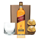 Combo Regalo Whisky Red Label + Vaso Mareado + Bombones