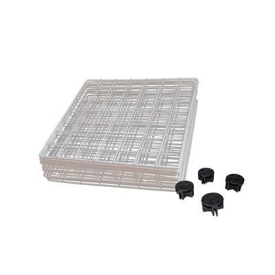 Paquete De 30 Rejillas De 35x35cm Y 25 Conectores Para Cubos Color Blanco | MercadoLibre