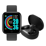 Combo Smartwatch Band Reloj Inteligente D20 + Auriculares A6