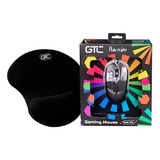 Set Mouse Optical Gtc Gamer Luces Led + Mouse Pad Gel Gtc