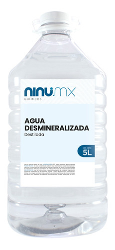 Agua Destilada Desmineralizada Desionizada Ninu 5 Litros