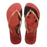 Chinelo Havaianas Feminina Slim Princesas  Mulan-  Original