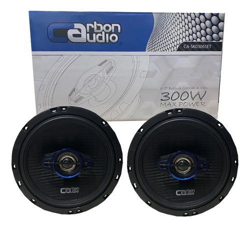 Bocinas Carbon Audio 6.5 Coaxial 300w Max / 60w Rms Color Negro