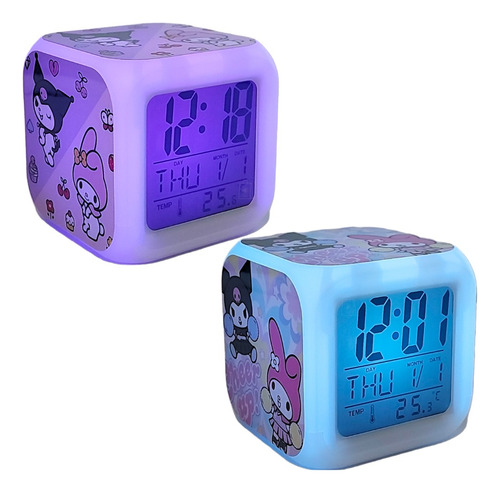 Reloj Despertador Kitty Reloj Digital Kuromi, Melody