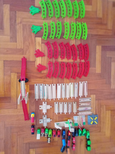 Trencity Set Completo 87 Piezas(puente,trenes,vías,grua)