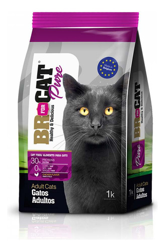 Concentrado Gato Br For Cat Pure Adulto Pollo 1 Kg