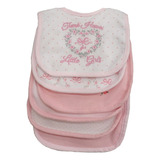 Babero Impermeable Little Me 6pz Rosa Heaven