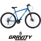 Bicicleta Gravity Lowrider R29 Talle S 7v Frenos Disco Color Celeste Y Blanco