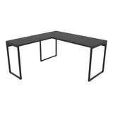 Escrivaninha Compace Kuml150.cl Mdp De 150cm X 75cm X 60cm X 150cm Preto-ônix 