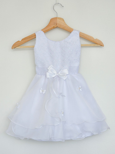 Vestido Blanco Bautizo Bebe - Niña