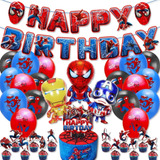 Cotillón Spiderman Decoración Fiesta Feliz Cumpleaños Niños