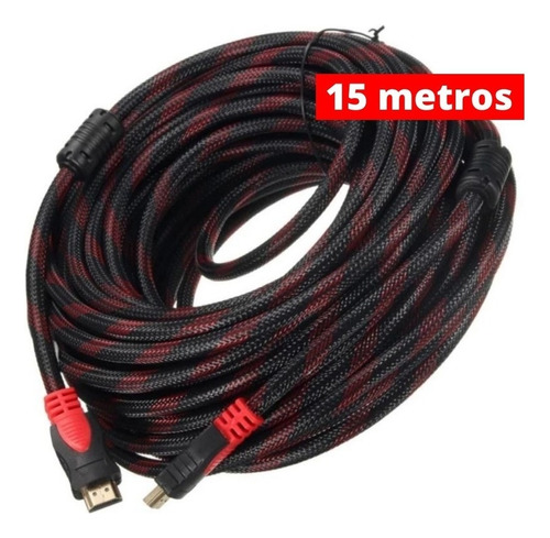 Cable Hdmi Macho A Hdmi Macho Largo 15m Grueso Calidad Mallado De Tela 4k Full Hd V 1.4 Amitosai Mts-hdmi1415