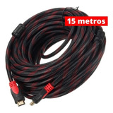 Cable Hdmi Macho A Hdmi Macho Largo 15m Grueso Calidad Mallado De Tela 4k Full Hd V 1.4 Amitosai Mts-hdmi1415