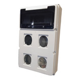 Caja Ip65 P/ Tablero Obra 12 Din P/ 4 Tomas Genrod