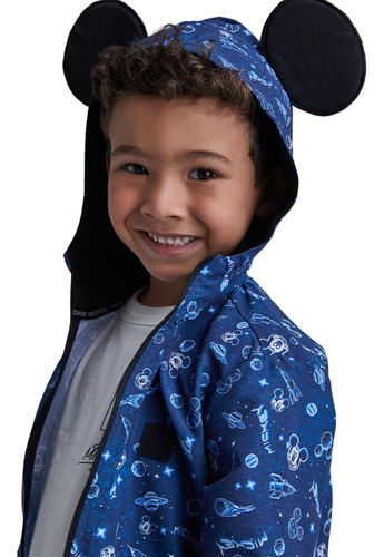 Corta Vento Mickey Inverno Com Zíper Infantil Estiloso