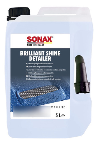 Sonax Brilliant Shine Detailer Abrillantador Repelencia 5 Lt