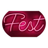 Cartel Fest Neón Led/ Flex/ Eventos/ 15 Años/ Ambientación