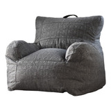 Sofá Puff Sillón Un Cuerpo Apoya Brazos Gris Otto