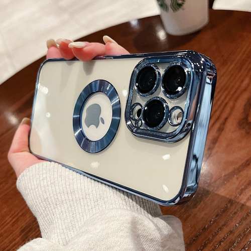 Funda De Tpu Transparente Con Galvanoplastia Para iPhone