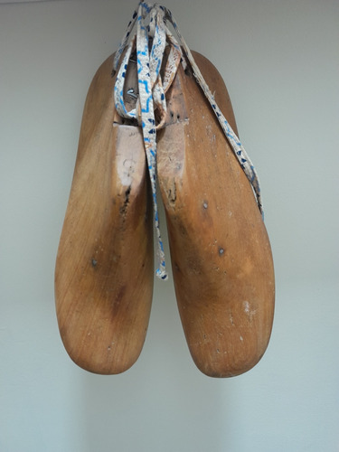 Forma De Sapato Antiga Em Madeira 35 (par)