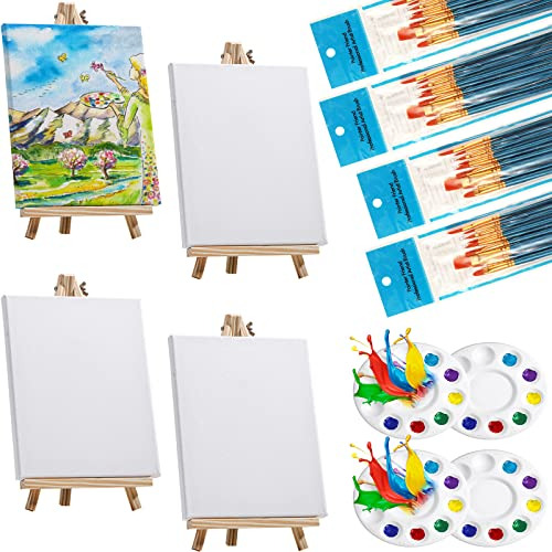 Juego De 52 Piezas De Pintura Incluye 4 Lienzos De 8 X ...