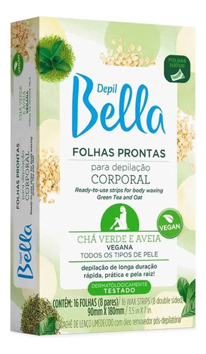 Folhas Para Depilação Corporal Chá Verde E Aveia Depil Bella