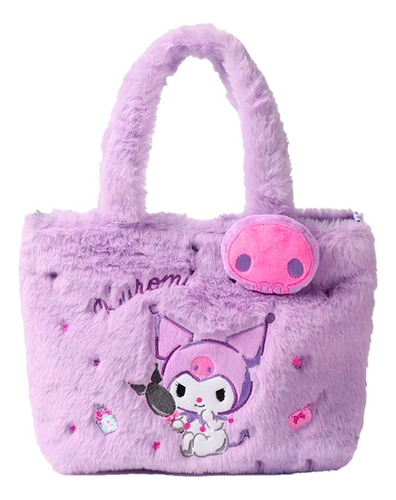 Bolsa Peluche Afelpada Bandolera Bolso De Mano Kitty Kuromi 