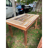 Mesa De Comedor Pinotea Madera Maciza Reciclada Vintage Rust