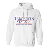 Sudadera Gorro Blanca Hombre Targaryen Stark Game Of Thrones