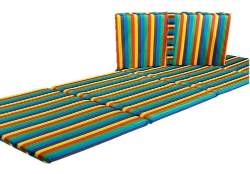 Colchoneta Colchon Plegable Camping 60x180 A Rayas.