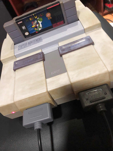 Super Nintendo Ness Gamer Fat 2 Jogos Originais 2 Controles