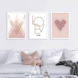 Quadros Decorativos Quarto Sala Hall Love Feminino Delicado