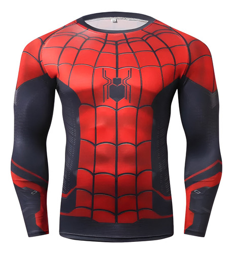 Playera De Spiderman Manga Larga Marvel Avenger Vip